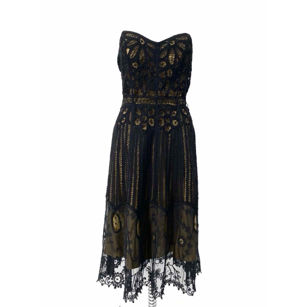 Betsey Johnson 90s Corset Lace Strapless Party Dress - Size 4